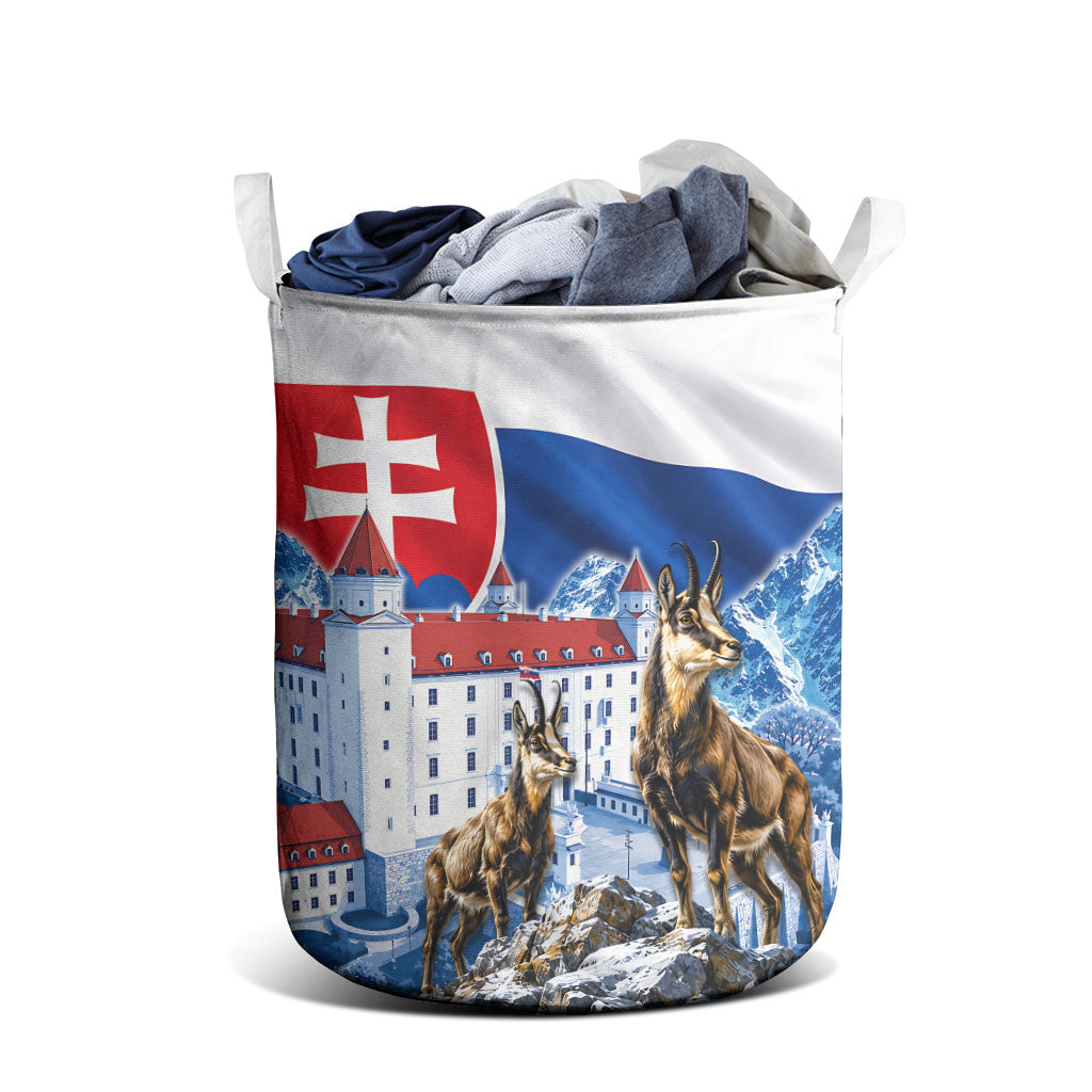 Slovakia Where Eagles Fly Laundry Basket Bratislava Castle Chamois Eagle Patriotism