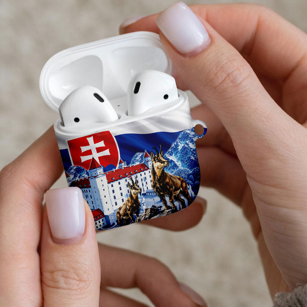 Slovakia Where Eagles Fly AirPods Case Bratislava Castle Chamois Eagle Patriotism