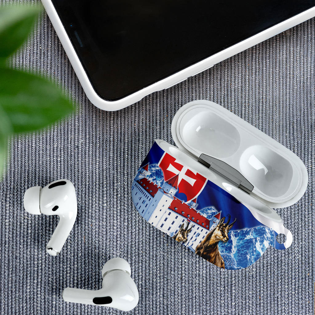 Slovakia Where Eagles Fly AirPods Case Bratislava Castle Chamois Eagle Patriotism