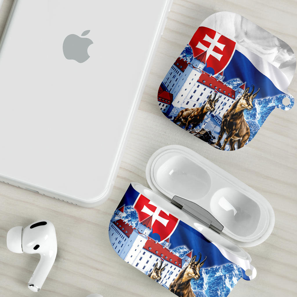Slovakia Where Eagles Fly AirPods Case Bratislava Castle Chamois Eagle Patriotism