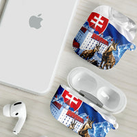 Slovakia Where Eagles Fly AirPods Case Bratislava Castle Chamois Eagle Patriotism