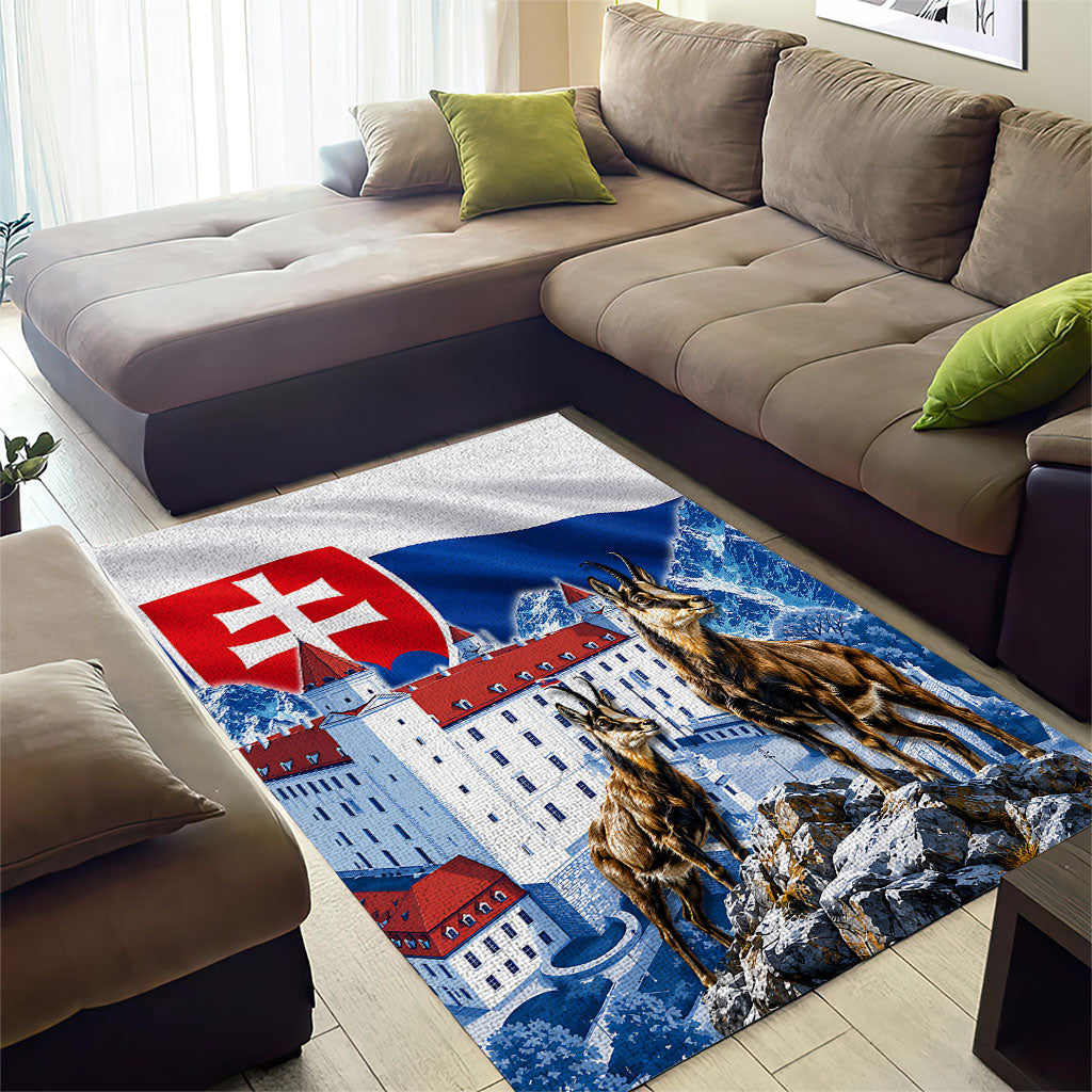 Slovakia Where Eagles Fly Area Rug Bratislava Castle Chamois Eagle Patriotism