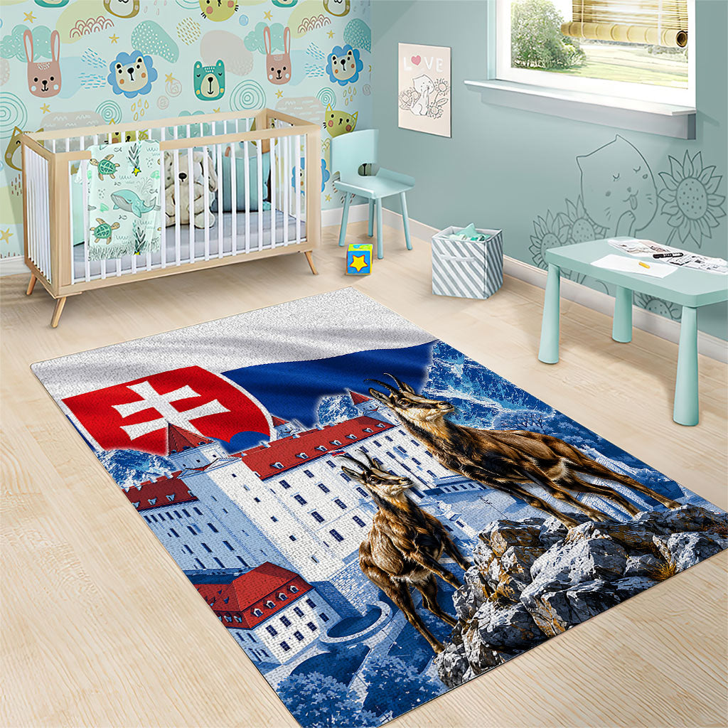 Slovakia Where Eagles Fly Area Rug Bratislava Castle Chamois Eagle Patriotism