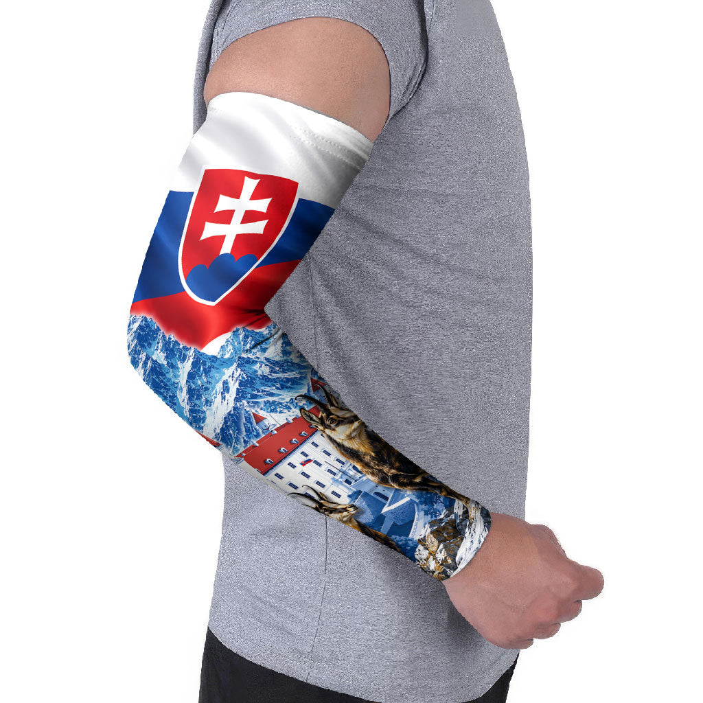 Slovakia Where Eagles Fly Arm Sleeves Bratislava Castle Chamois Eagle Patriotism