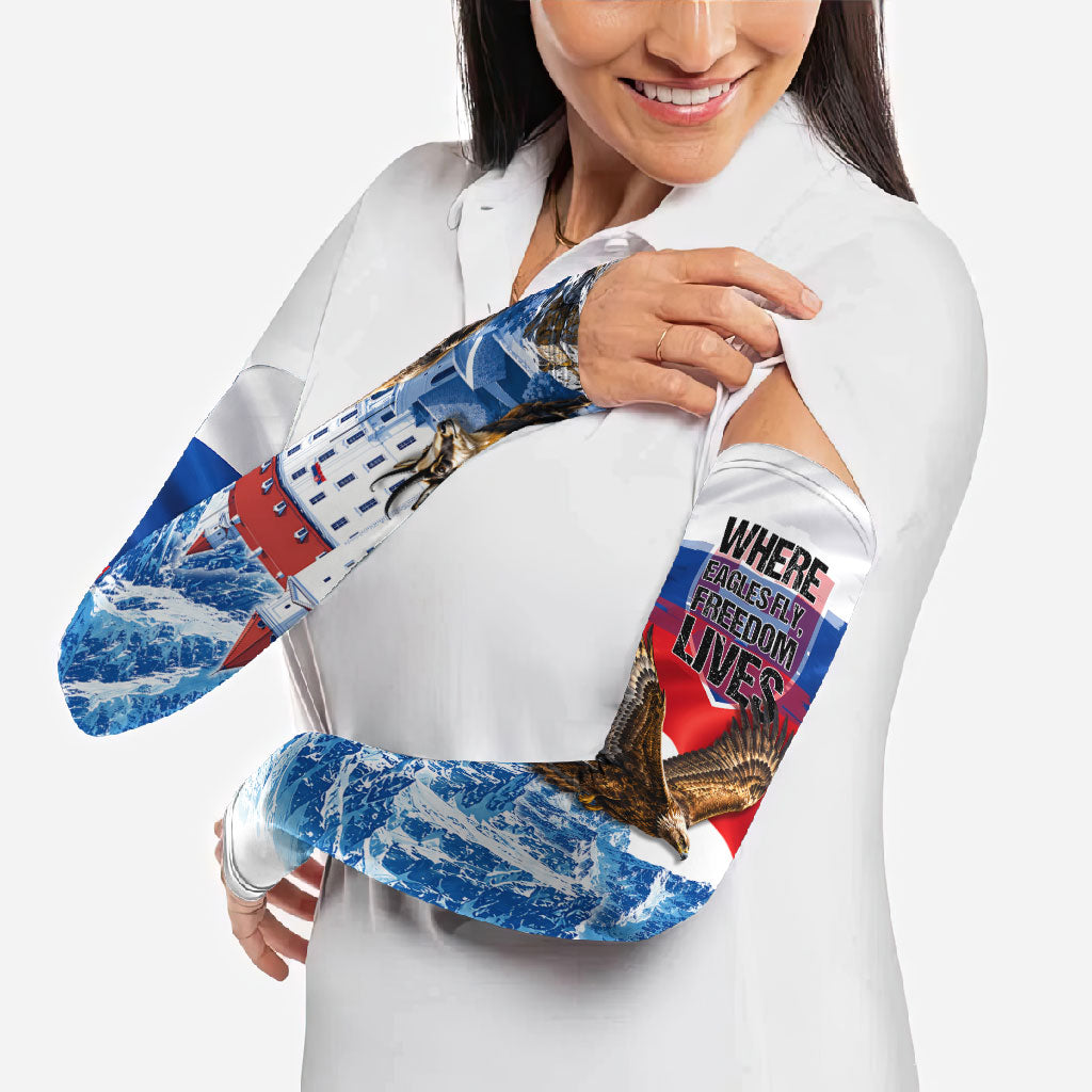 Slovakia Where Eagles Fly Arm Sleeves Bratislava Castle Chamois Eagle Patriotism