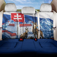 Slovakia Where Eagles Fly Back Car Seat Cover Bratislava Castle Chamois Eagle Patriotism