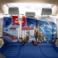 Slovakia Where Eagles Fly Back Car Seat Cover Bratislava Castle Chamois Eagle Patriotism