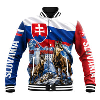 Slovakia Where Eagles Fly Baseball Jacket Bratislava Castle Chamois Eagle Patriotism