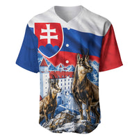 Slovakia Where Eagles Fly Baseball Jersey Bratislava Castle Chamois Eagle Patriotism