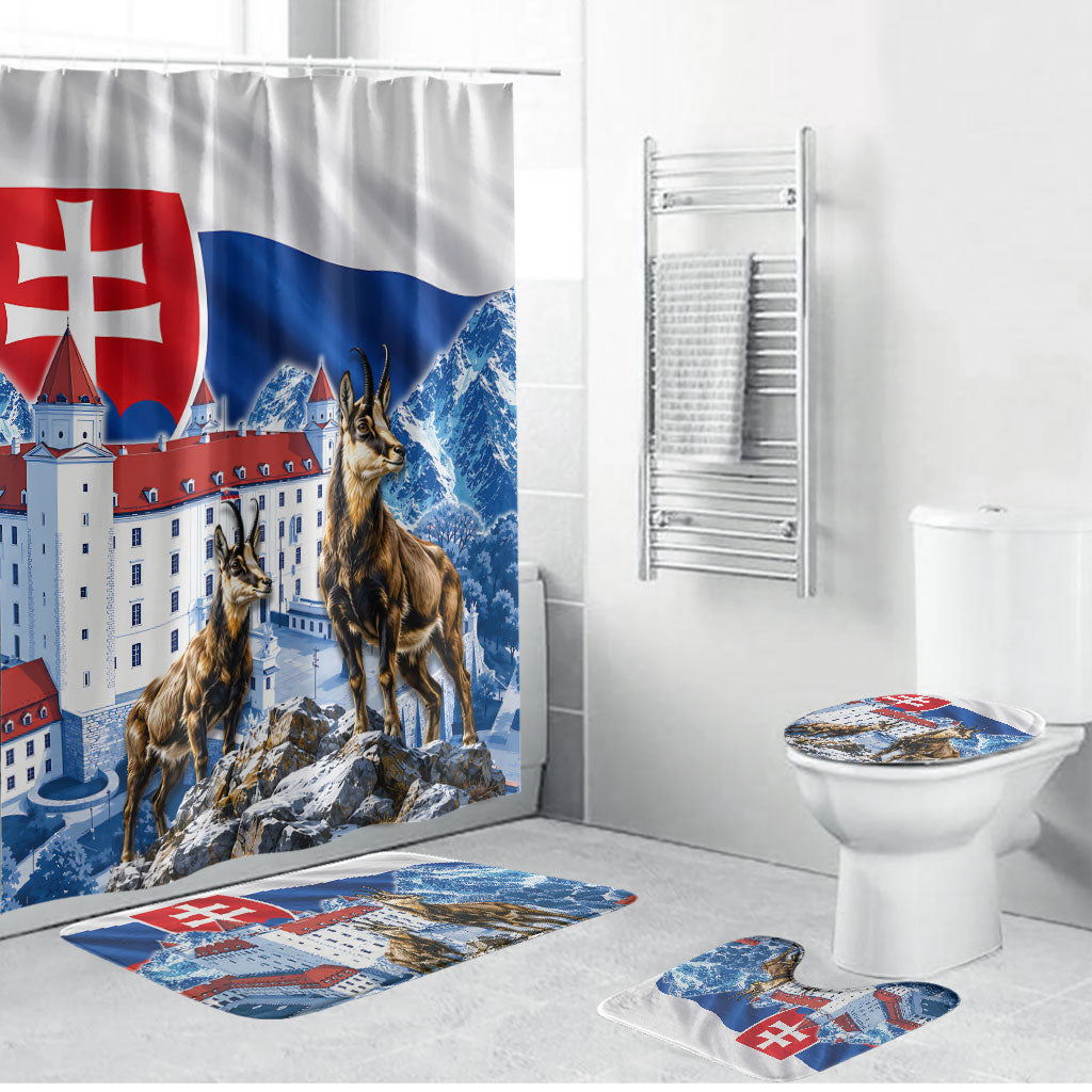 Slovakia Where Eagles Fly Bathroom Set Bratislava Castle Chamois Eagle Patriotism