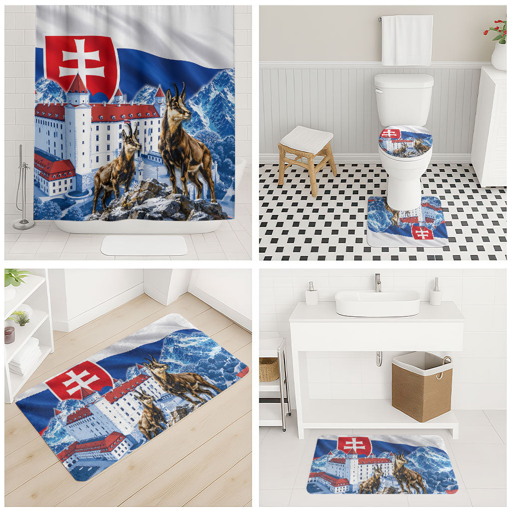 Slovakia Where Eagles Fly Bathroom Set Bratislava Castle Chamois Eagle Patriotism
