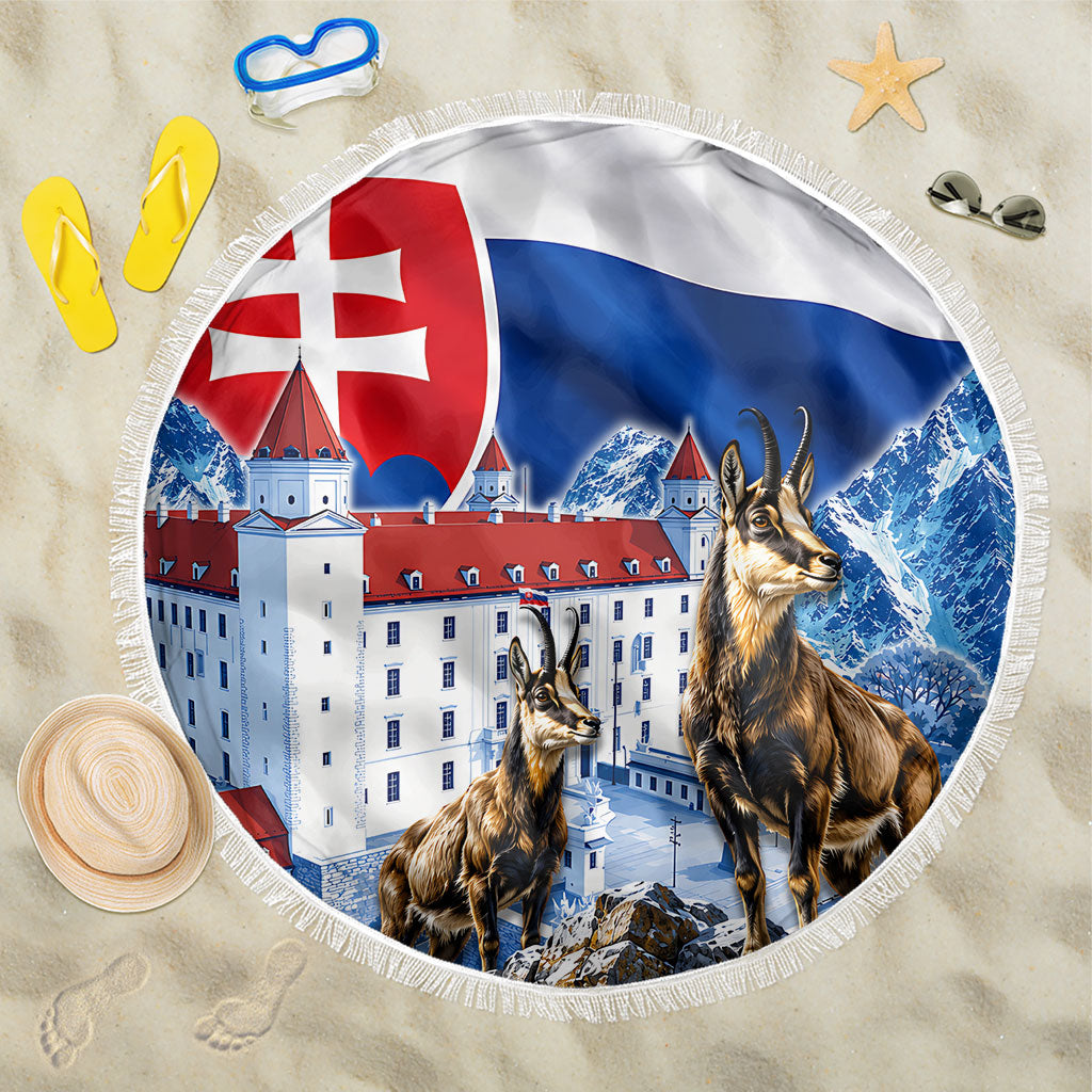 Slovakia Where Eagles Fly Beach Blanket Bratislava Castle Chamois Eagle Patriotism