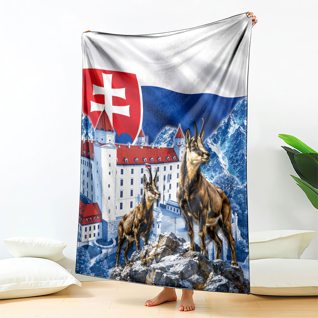 Slovakia Where Eagles Fly Blanket Bratislava Castle Chamois Eagle Patriotism