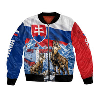 Slovakia Where Eagles Fly Bomber Jacket Bratislava Castle Chamois Eagle Patriotism