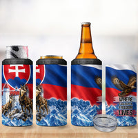 Slovakia Where Eagles Fly 4 in 1 Can Cooler Tumbler Bratislava Castle Chamois Eagle Patriotism