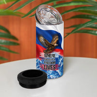 Slovakia Where Eagles Fly 4 in 1 Can Cooler Tumbler Bratislava Castle Chamois Eagle Patriotism