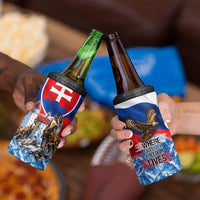 Slovakia Where Eagles Fly 4 in 1 Can Cooler Tumbler Bratislava Castle Chamois Eagle Patriotism