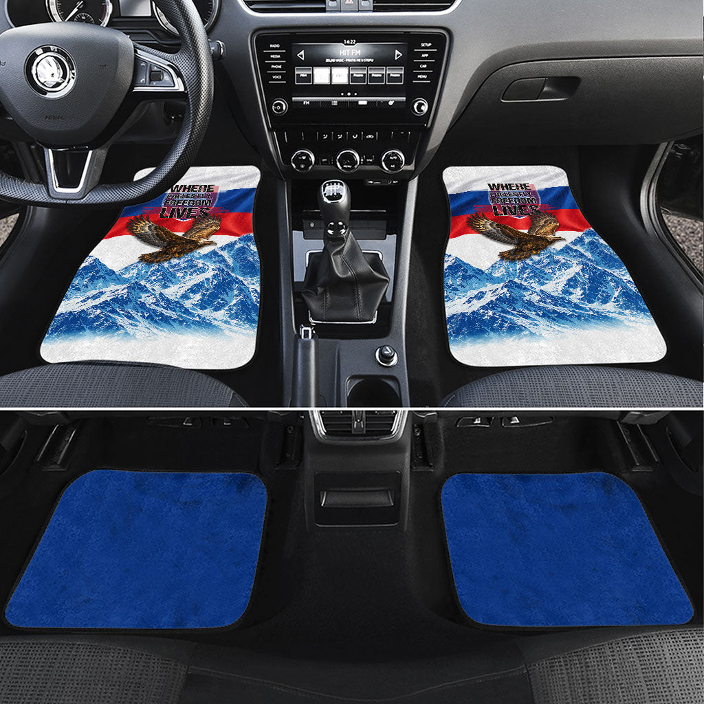 Slovakia Where Eagles Fly Car Mats Bratislava Castle Chamois Eagle Patriotism