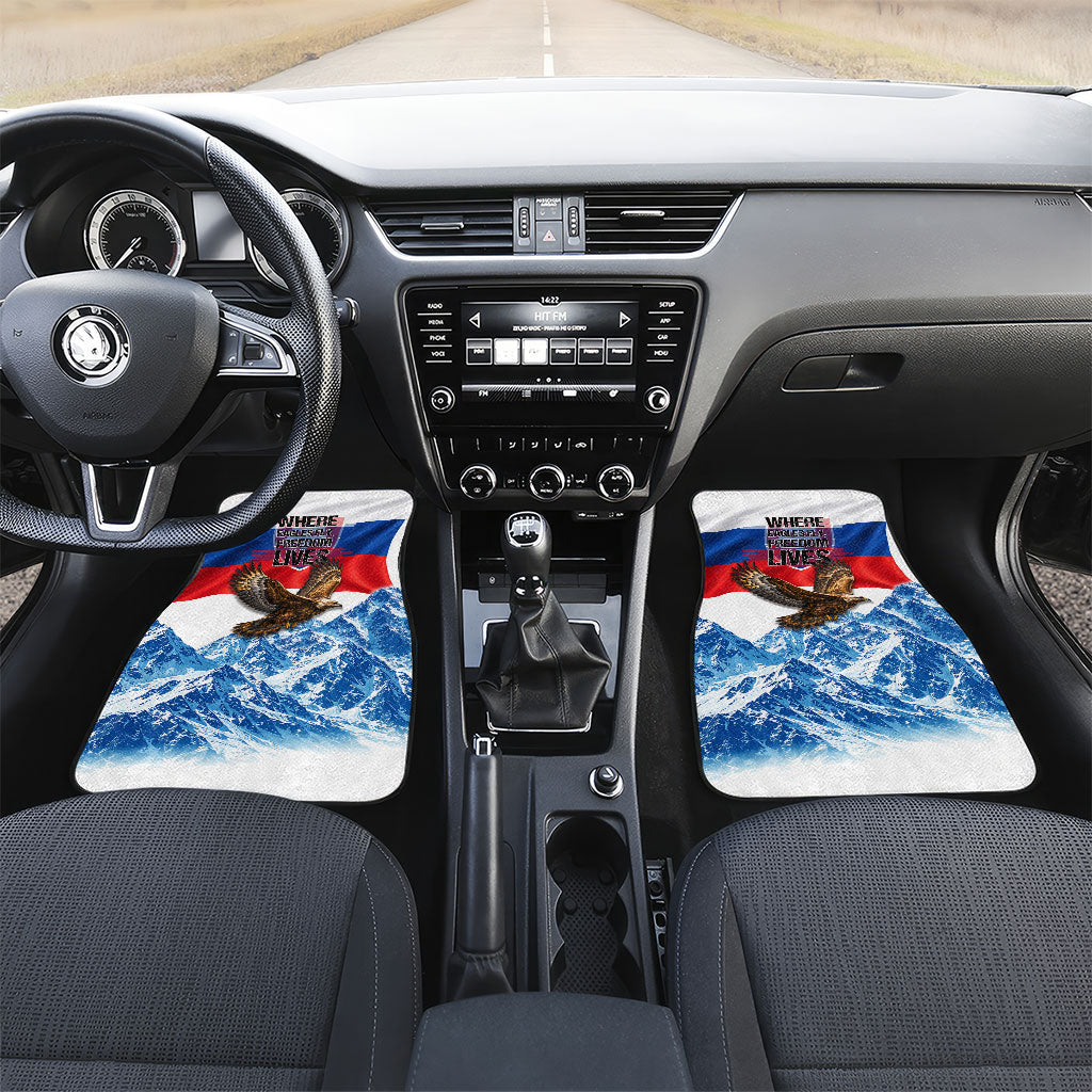 Slovakia Where Eagles Fly Car Mats Bratislava Castle Chamois Eagle Patriotism