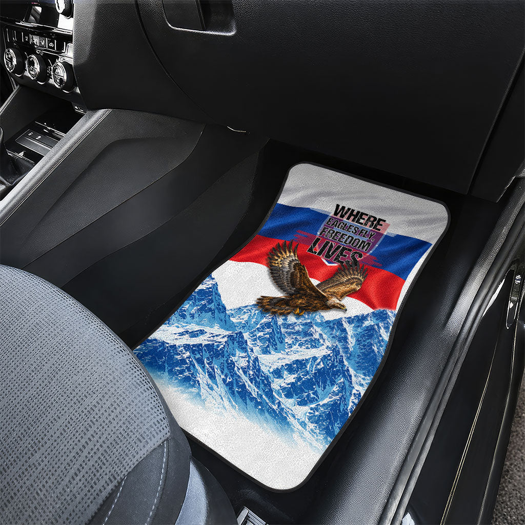 Slovakia Where Eagles Fly Car Mats Bratislava Castle Chamois Eagle Patriotism