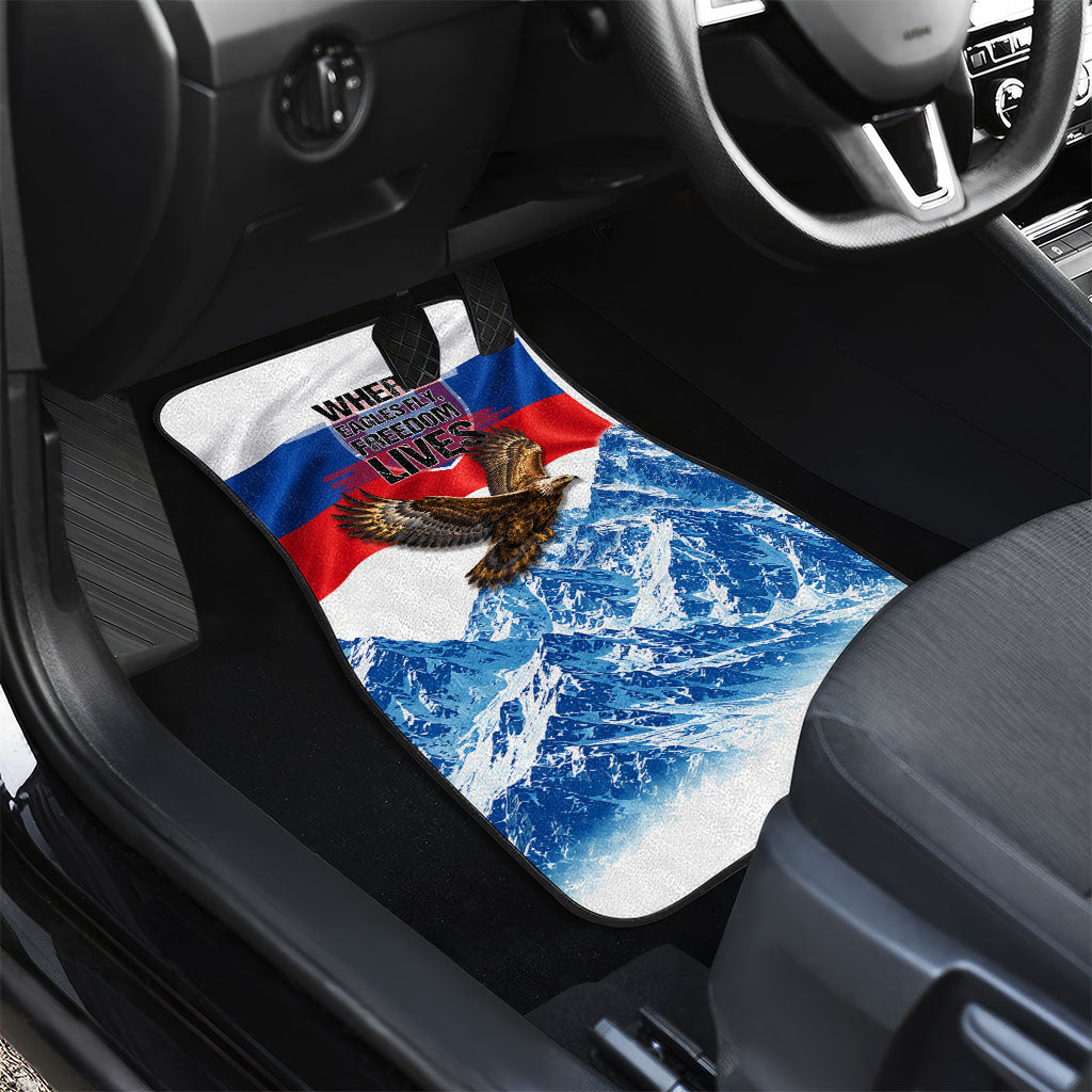 Slovakia Where Eagles Fly Car Mats Bratislava Castle Chamois Eagle Patriotism