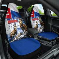 Slovakia Where Eagles Fly Car Seat Cover Bratislava Castle Chamois Eagle Patriotism