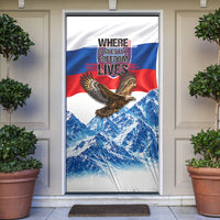Slovakia Where Eagles Fly Door Cover Bratislava Castle Chamois Eagle Patriotism
