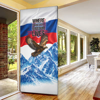 Slovakia Where Eagles Fly Door Cover Bratislava Castle Chamois Eagle Patriotism
