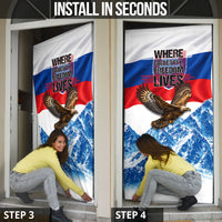 Slovakia Where Eagles Fly Door Cover Bratislava Castle Chamois Eagle Patriotism