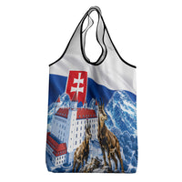 Slovakia Where Eagles Fly Grocery Bag Bratislava Castle Chamois Eagle Patriotism