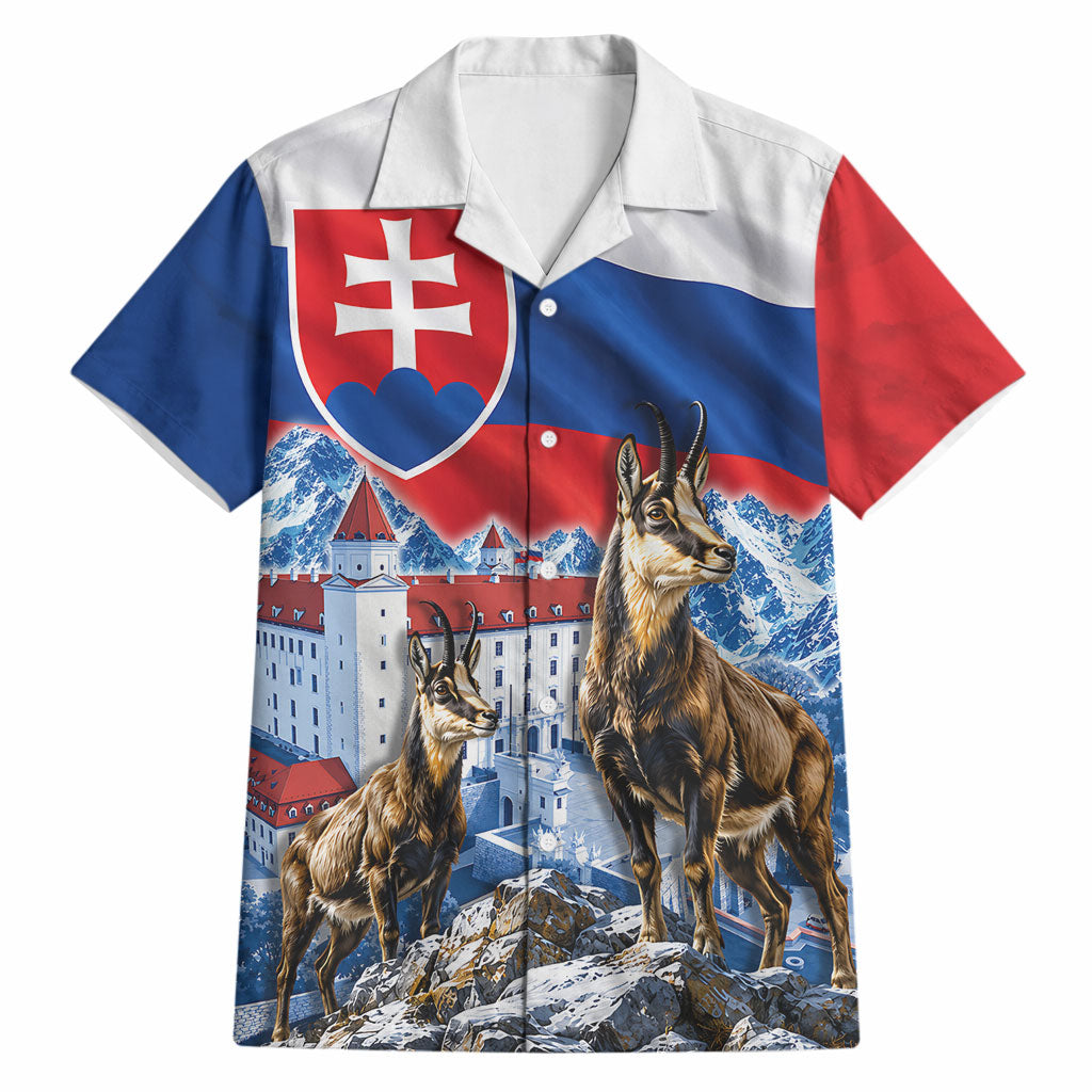 Slovakia Where Eagles Fly Hawaiian Shirt Bratislava Castle Chamois Eagle Patriotism