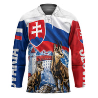 Slovakia Where Eagles Fly Hockey Jersey Bratislava Castle Chamois Eagle Patriotism