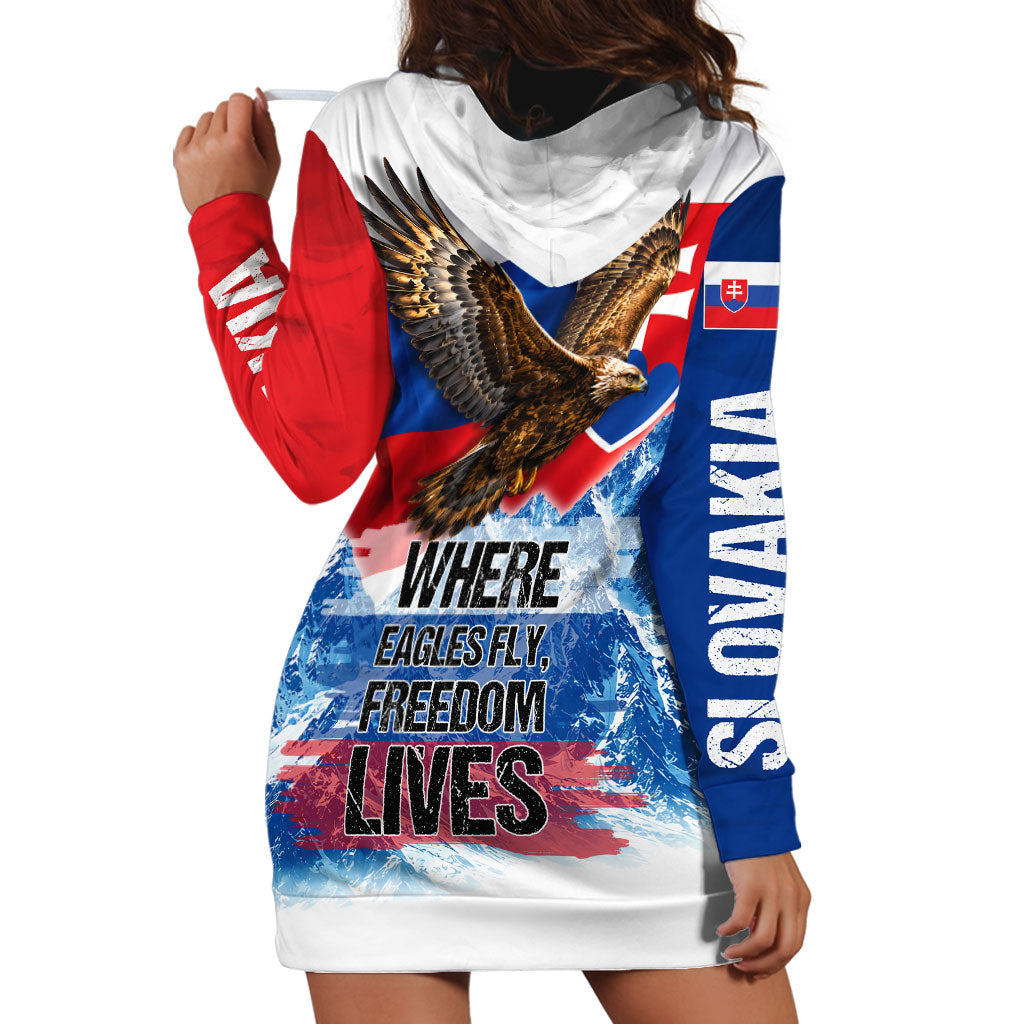 Slovakia Where Eagles Fly Hoodie Dress Bratislava Castle Chamois Eagle Patriotism