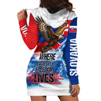 Slovakia Where Eagles Fly Hoodie Dress Bratislava Castle Chamois Eagle Patriotism