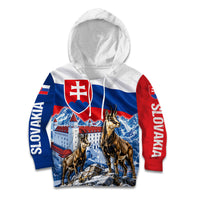 Slovakia Where Eagles Fly Kid Hoodie Bratislava Castle Chamois Eagle Patriotism