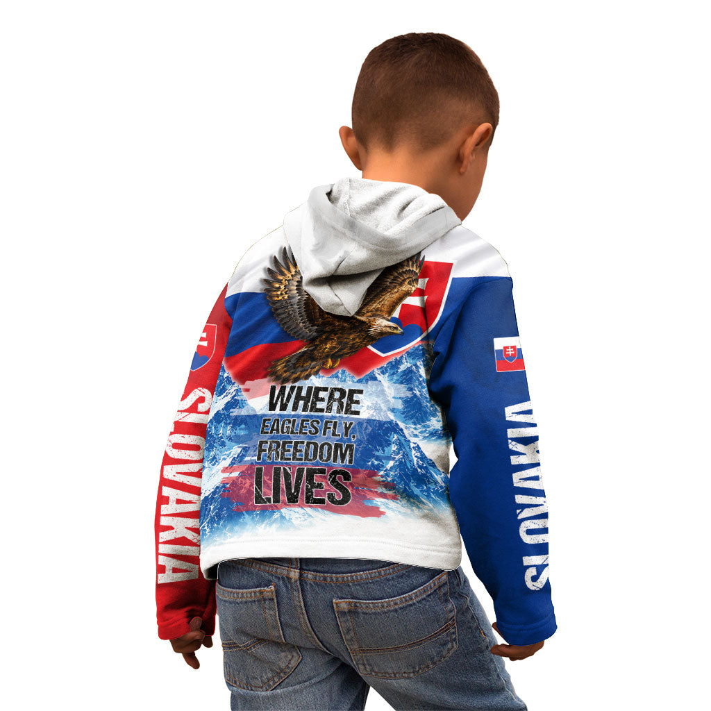 Slovakia Where Eagles Fly Kid Hoodie Bratislava Castle Chamois Eagle Patriotism