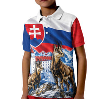 Slovakia Where Eagles Fly Kid Polo Shirt Bratislava Castle Chamois Eagle Patriotism