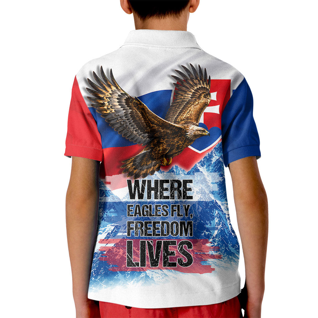 Slovakia Where Eagles Fly Kid Polo Shirt Bratislava Castle Chamois Eagle Patriotism