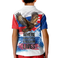 Slovakia Where Eagles Fly Kid Polo Shirt Bratislava Castle Chamois Eagle Patriotism