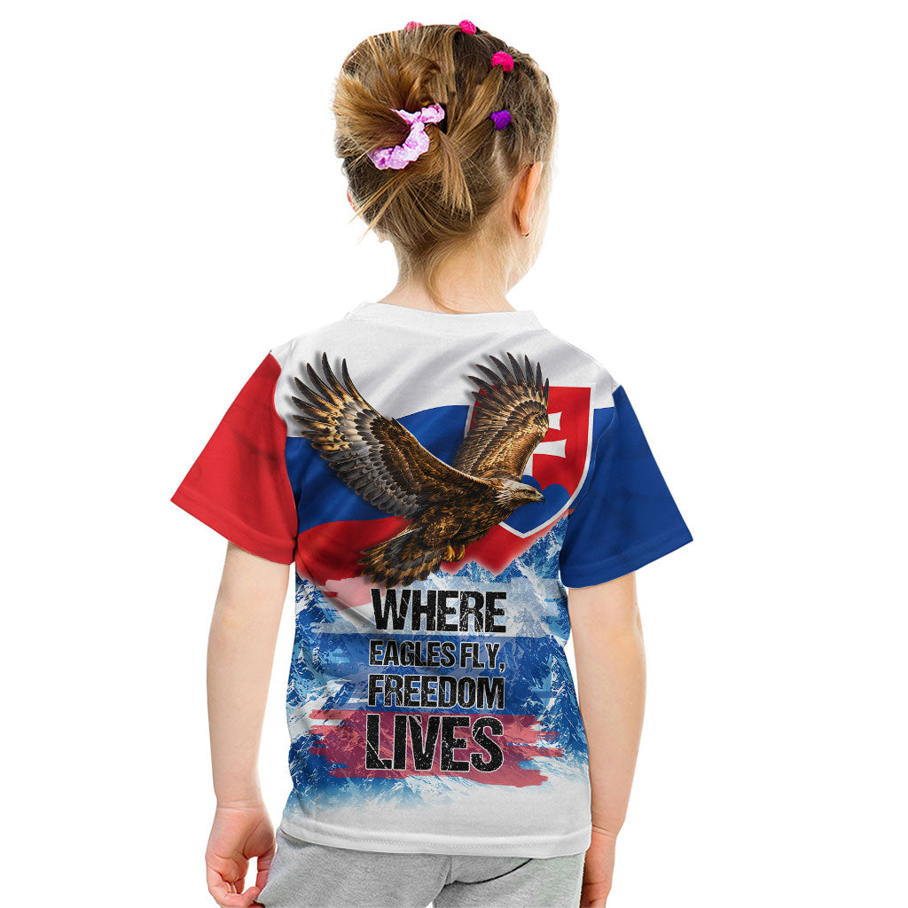 Slovakia Where Eagles Fly Kid T Shirt Bratislava Castle Chamois Eagle Patriotism