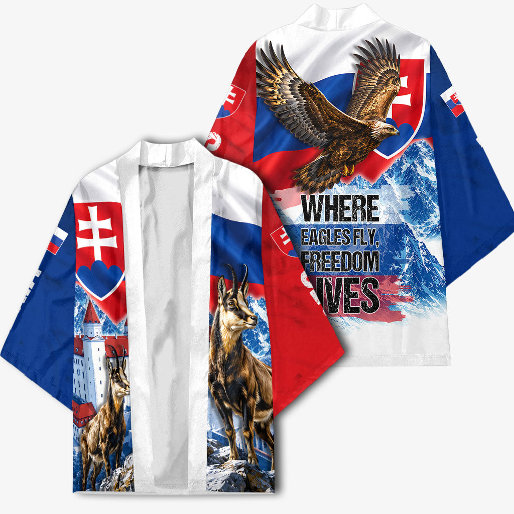 Slovakia Where Eagles Fly Kimono Bratislava Castle Chamois Eagle Patriotism