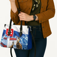 Slovakia Where Eagles Fly Leather Bag Bratislava Castle Chamois Eagle Patriotism
