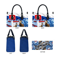 Slovakia Where Eagles Fly Leather Bag Bratislava Castle Chamois Eagle Patriotism