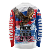 Slovakia Where Eagles Fly Long Sleeve Shirt Bratislava Castle Chamois Eagle Patriotism