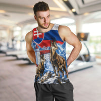 Slovakia Where Eagles Fly Men Tank Top Bratislava Castle Chamois Eagle Patriotism
