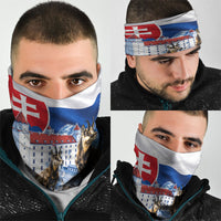 Slovakia Where Eagles Fly Neck Gaiter Bratislava Castle Chamois Eagle Patriotism