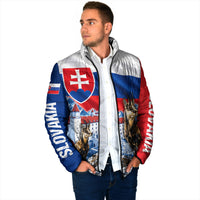 Slovakia Where Eagles Fly Padded Jacket Bratislava Castle Chamois Eagle Patriotism