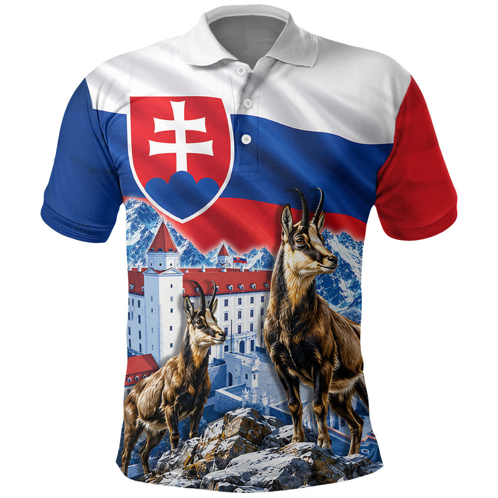 Slovakia Where Eagles Fly Polo Shirt Bratislava Castle Chamois Eagle Patriotism