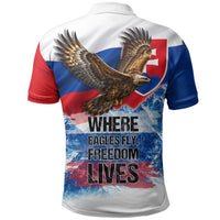 Slovakia Where Eagles Fly Polo Shirt Bratislava Castle Chamois Eagle Patriotism