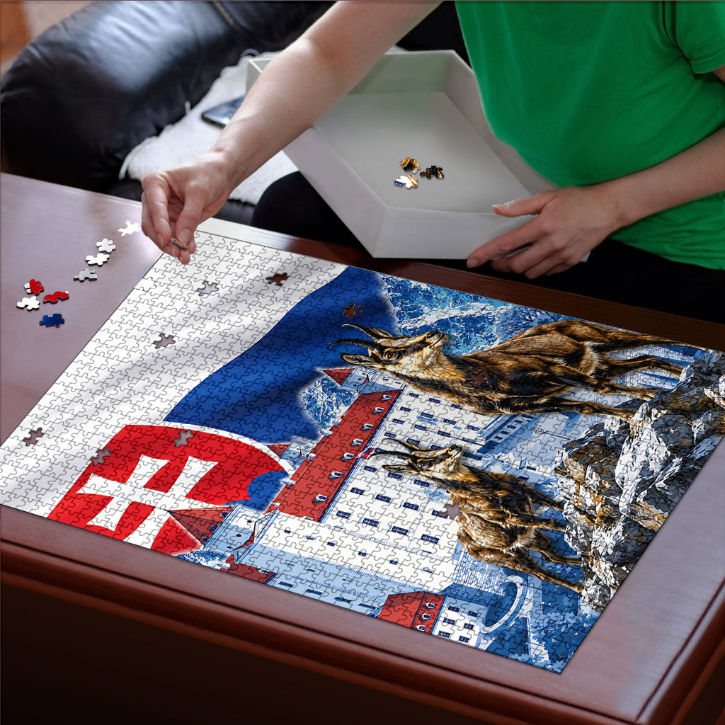 Slovakia Where Eagles Fly Puzzle Bratislava Castle Chamois Eagle Patriotism